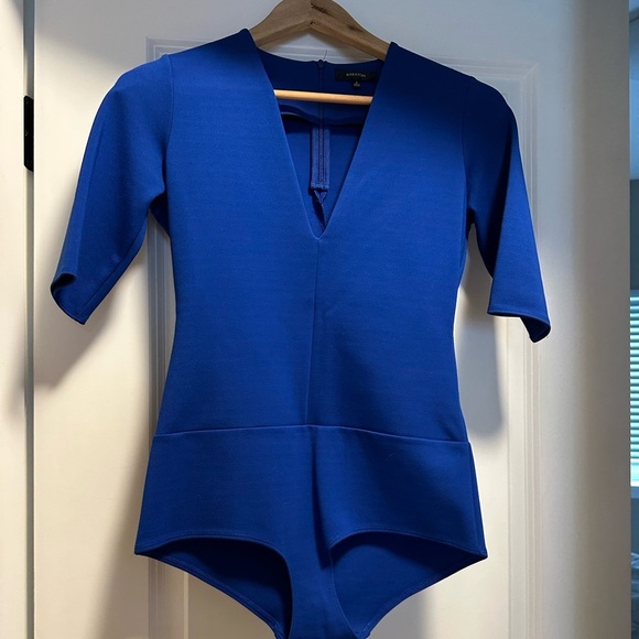 Babaton Tops - Aritzia Babaton Royal Blue V-Neck bodysuit